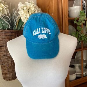 Cali Love ❤️ Turquoise One Size Fits All Distressed Wash look Cap